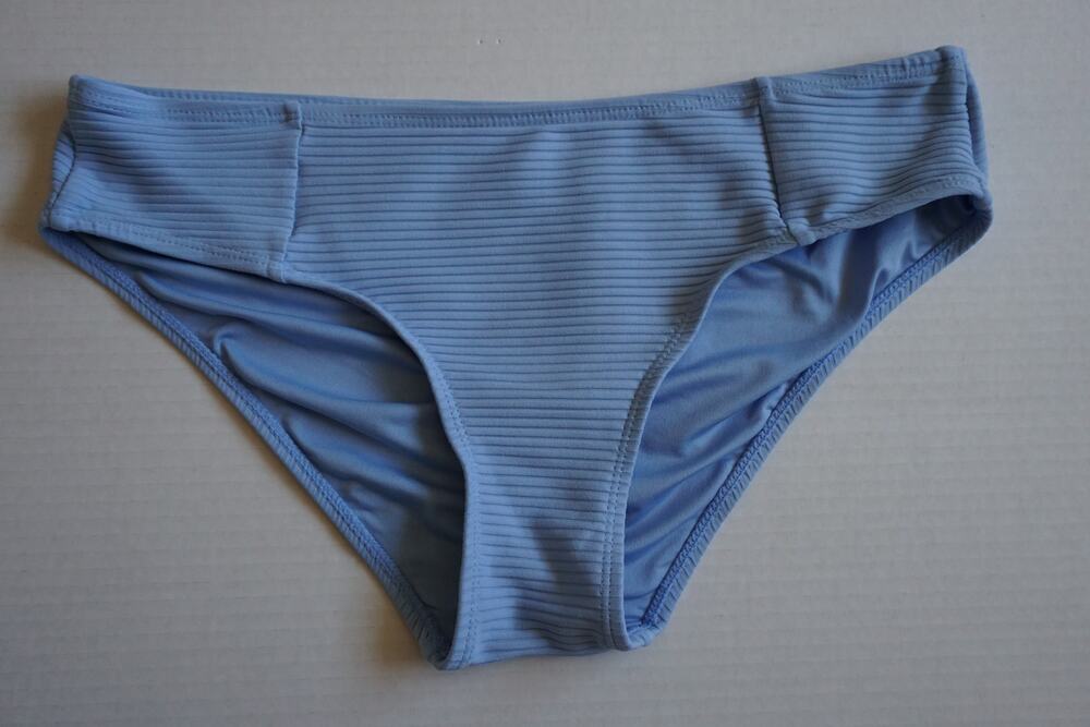 Women's Swimsuit Nani Solid Flat Rib Classic Bikini Bottom Medium Light Blue